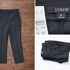 J. Crew Black Petite Slim Stretch Dress Pants